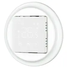 FND 55X55MM ADAPTER WHITE PORCELAIN + HEBER HT-155 DIGITAL FLOOR AND ROOM THERMOSTAT